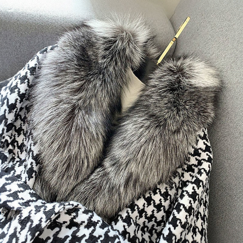 Emilie Partout Silver Fur Coat