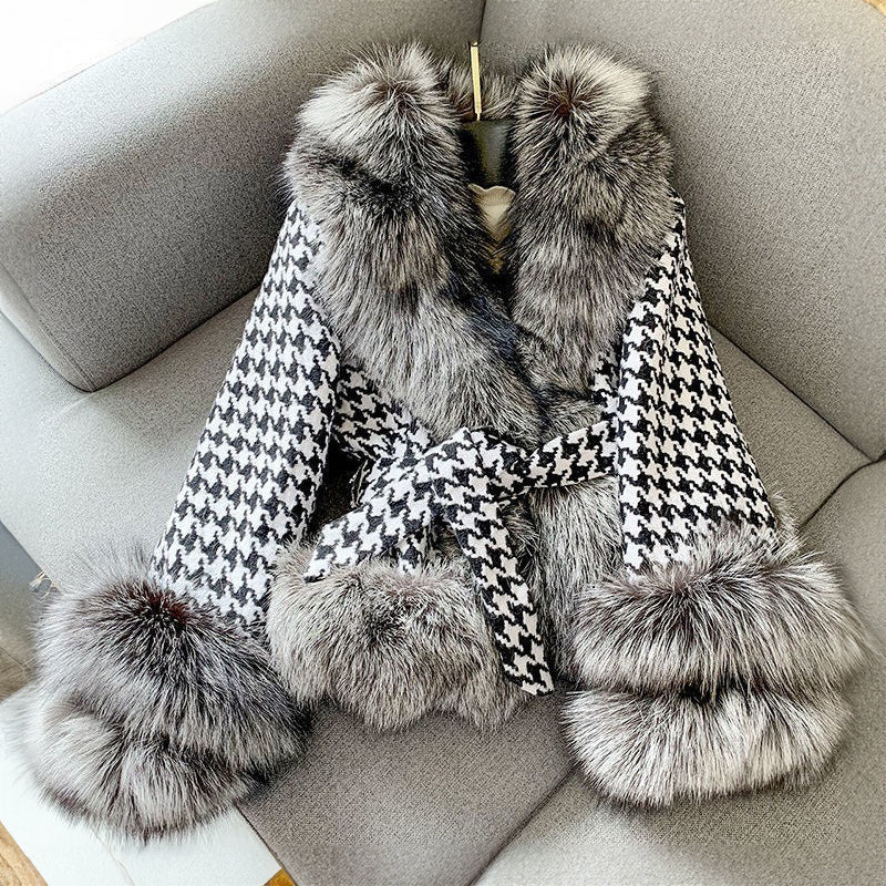 Emilie Partout Silver Fur Coat