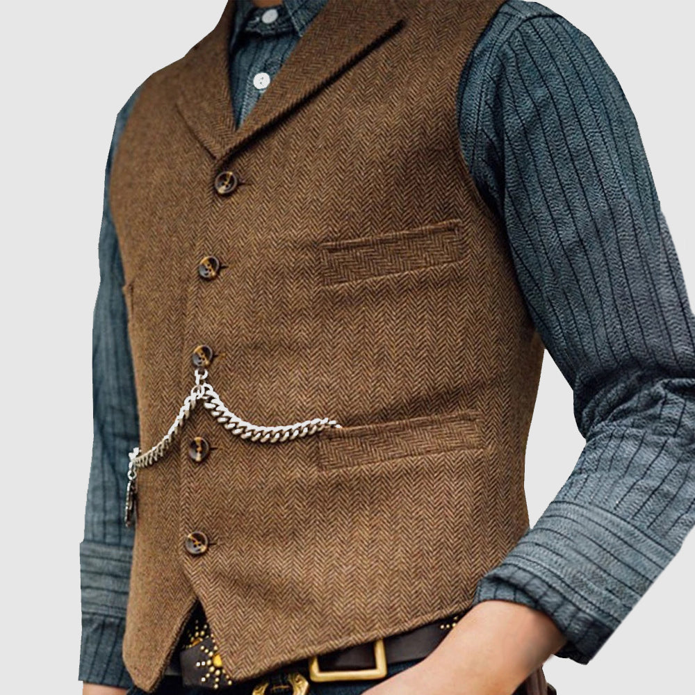 Charles Richard Classic Herringbone Vest