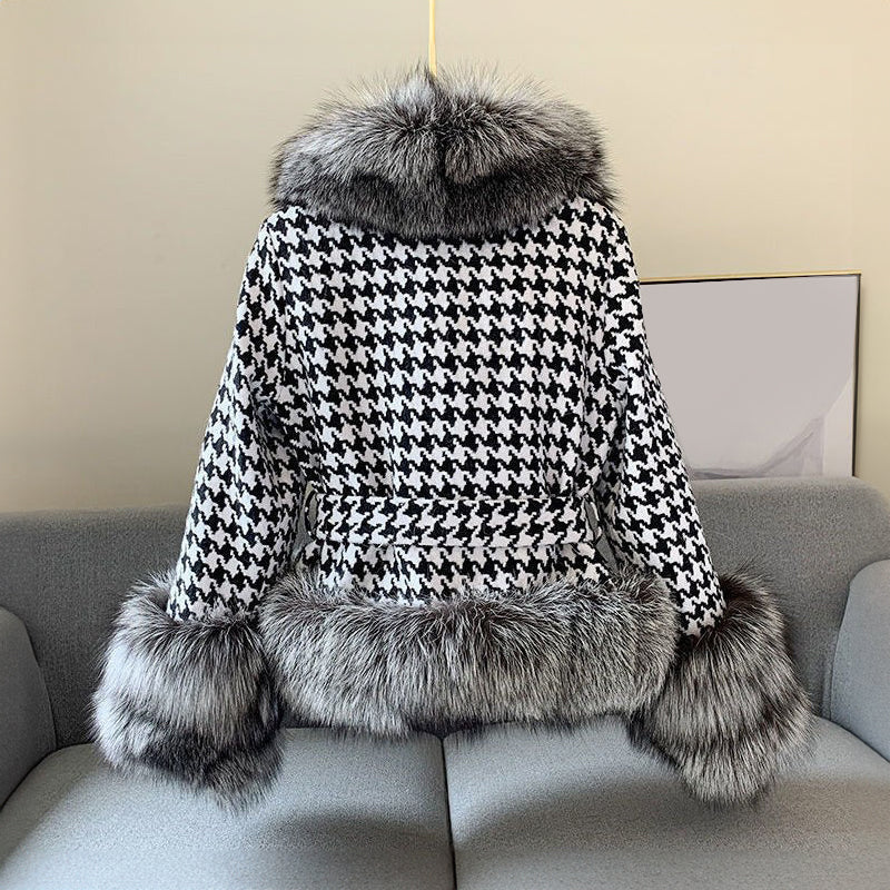 Emilie Partout Silver Fur Coat