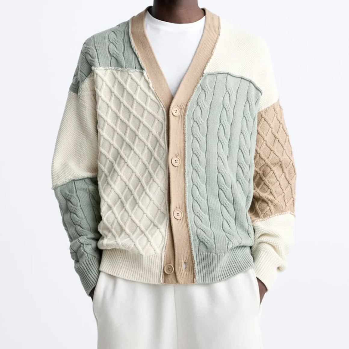 Ben Claude Knit Patchwork Cardigan