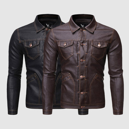 Ben Claude Retro Biker Leather Jacket