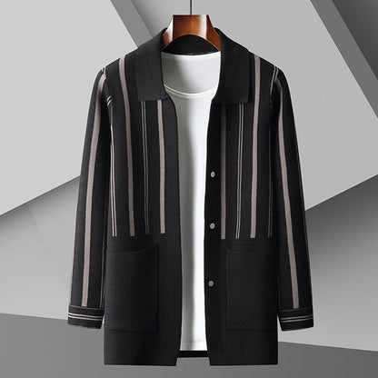 Charles Richard Contrast Stripe Cardigan