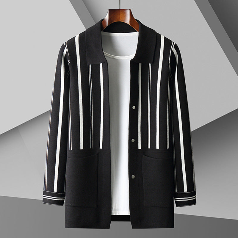 Charles Richard Contrast Stripe Cardigan