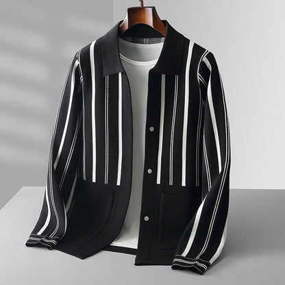 Charles Richard Contrast Stripe Cardigan