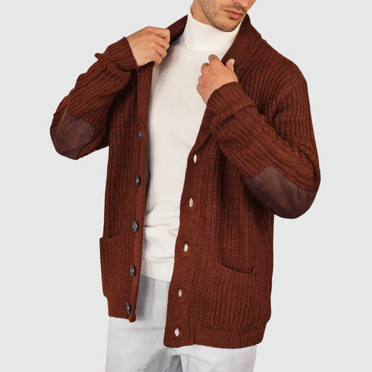 Charles Richard Patchwork Knit Cardigan