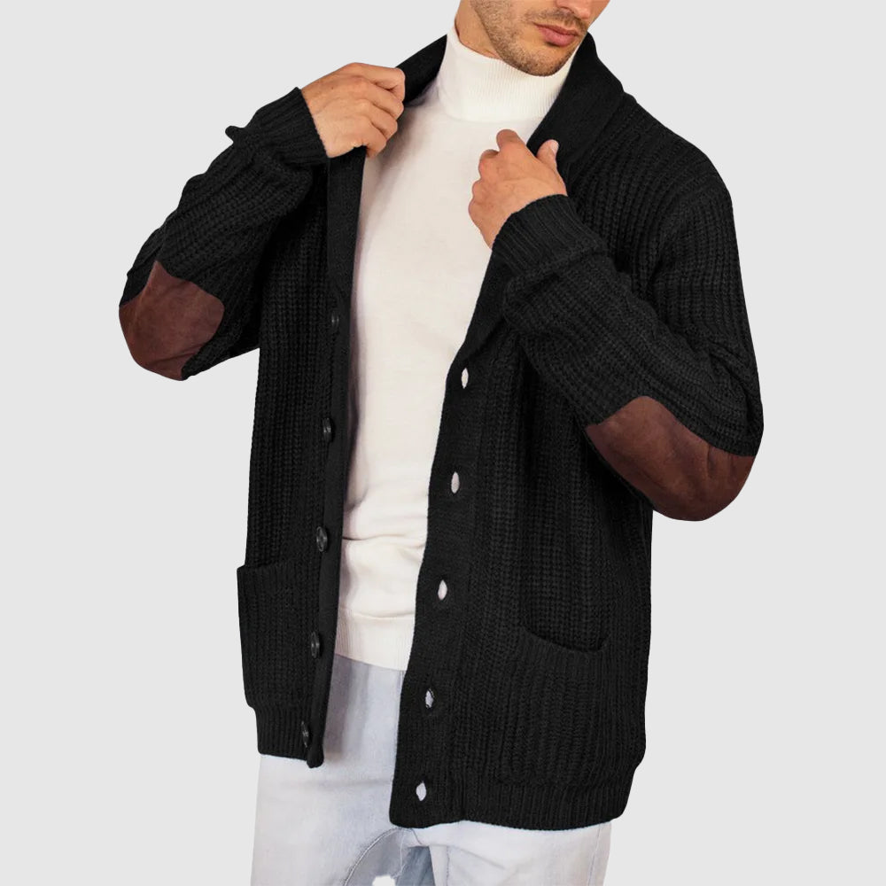 Charles Richard Patchwork Knit Cardigan