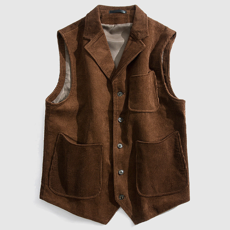 Charles Richard Retro Corduroy Vest