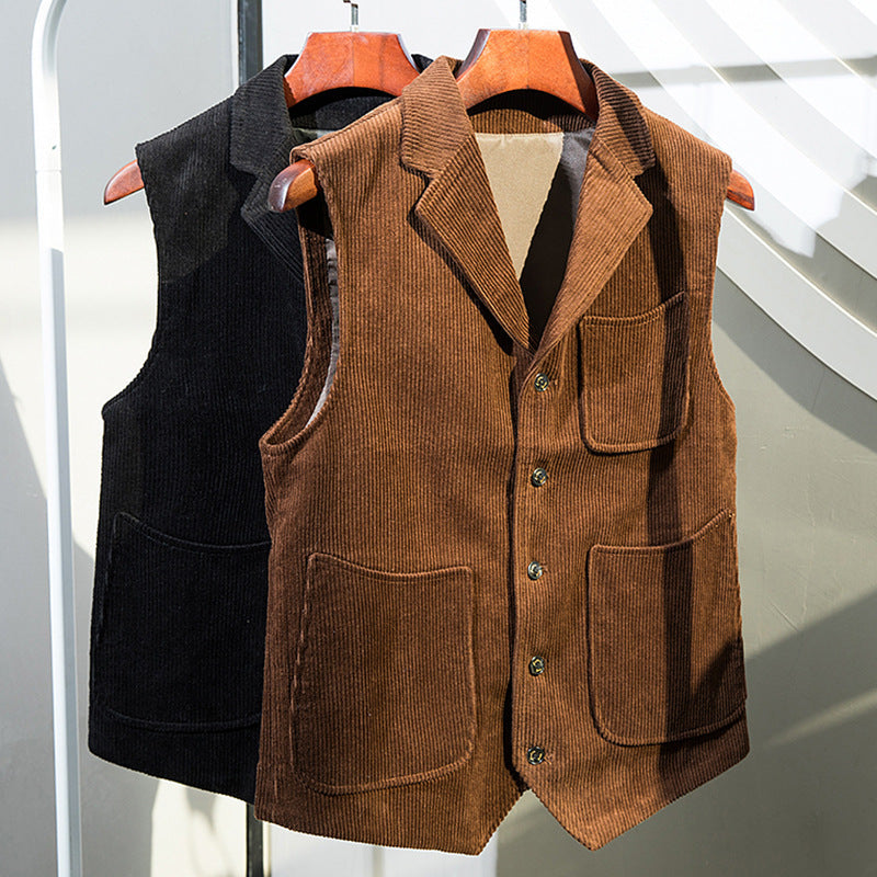 Charles Richard Retro Corduroy Vest