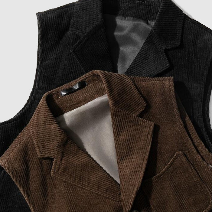 Charles Richard Retro Corduroy Vest