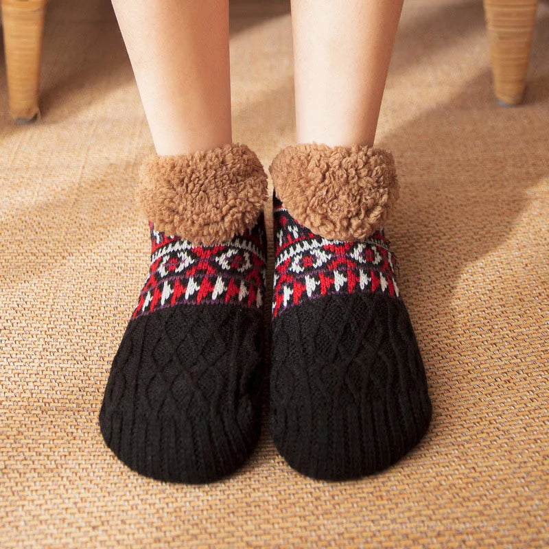 Cottage Comfort Warm Knit Slippers