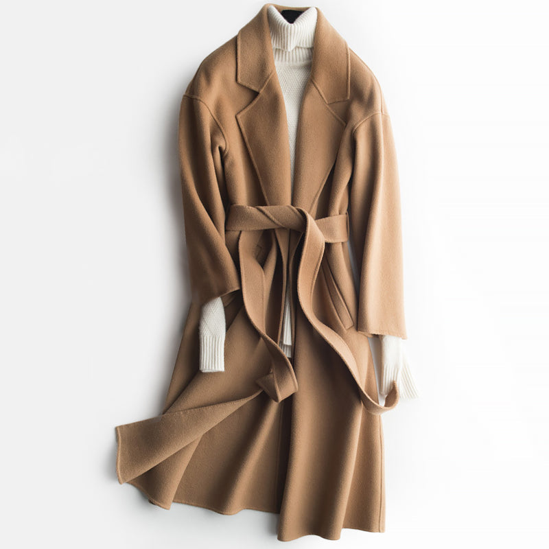 Ella Premium Mid Length Wool Coat