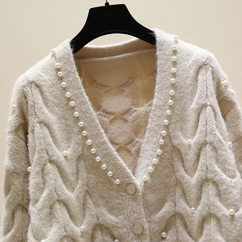 Emilie Partout Pastel Pearl Cardigan