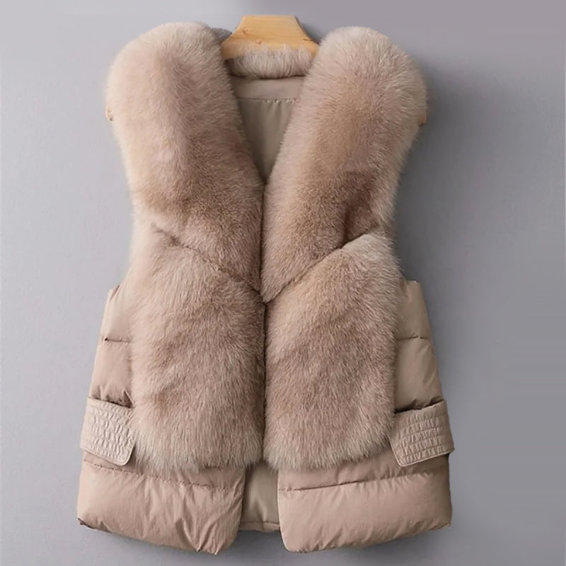 Isabella Fluffy Snow Queen Vest