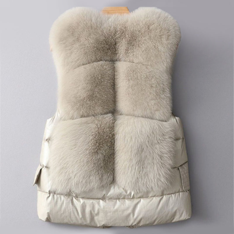 Isabella Fluffy Snow Queen Vest