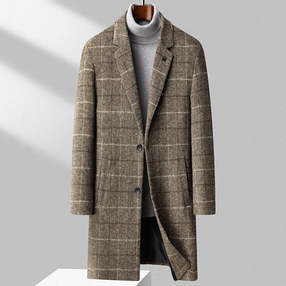 Martin Blanc Refined Plaid Wool Coat