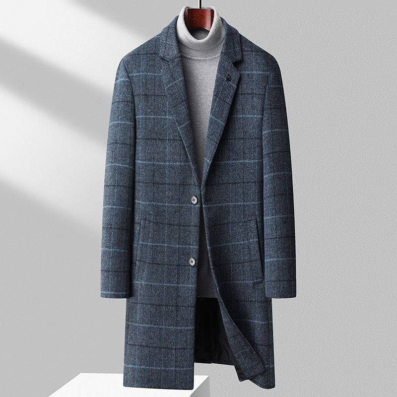 Martin Blanc Refined Plaid Wool Coat