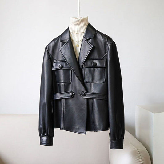 Monique Retro Faux Leather Jacket