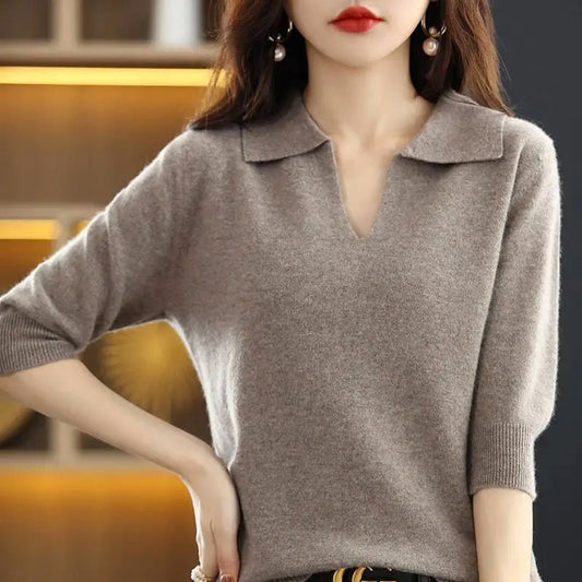 Monique V-neck Knitted Pullover