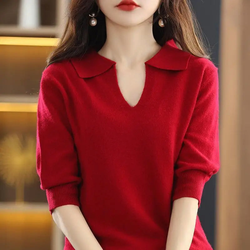 Monique V-neck Knitted Pullover