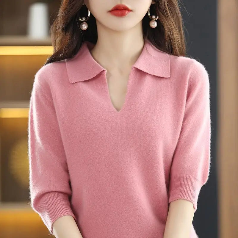 Monique V-neck Knitted Pullover