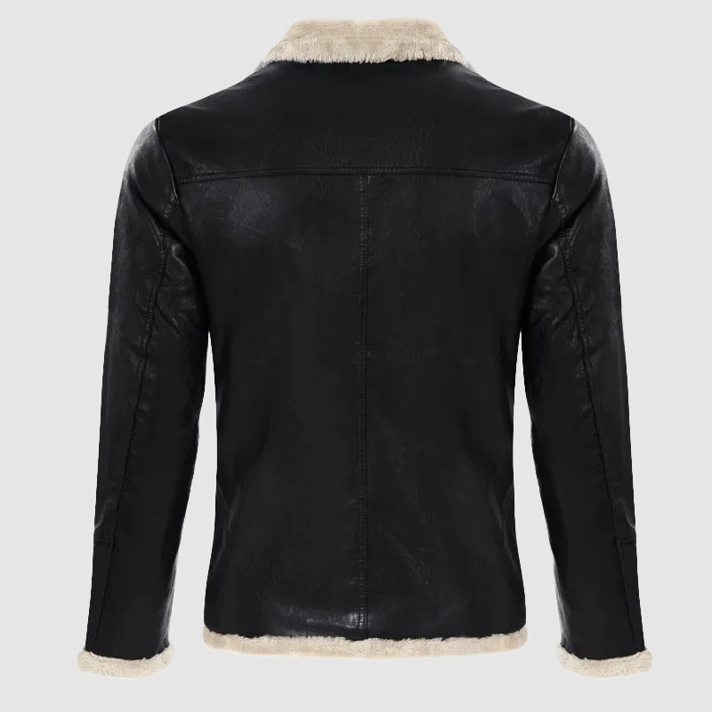 Noir Elegance Classic Leather Jacket