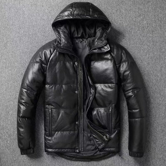 North Leather Down Jacket