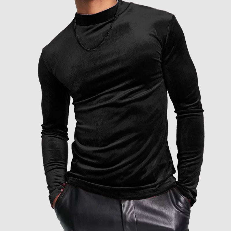 Spencer Long Sleeve Velvet Shirt